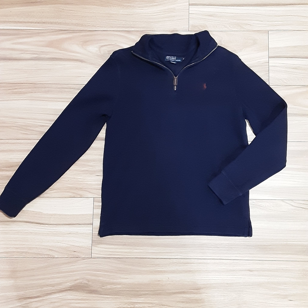 Polo By Ralph Lauren Navy 1/4 Zip-Up Sweater Size Small.